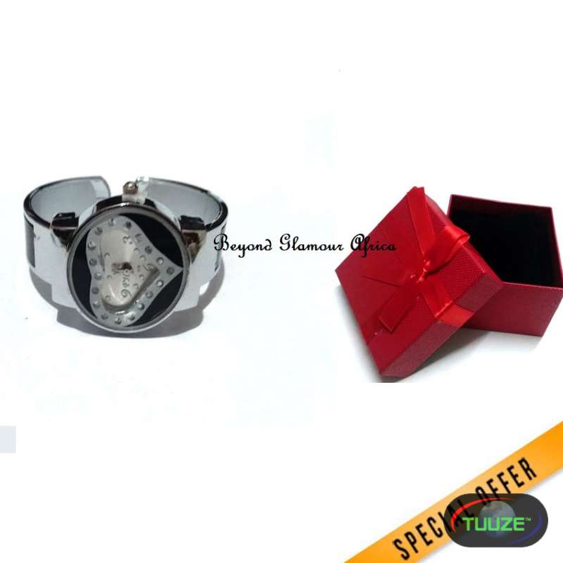 Ladies Silver Plated Heart watch with box