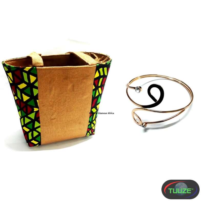 Womens African Basket and golden armlet
