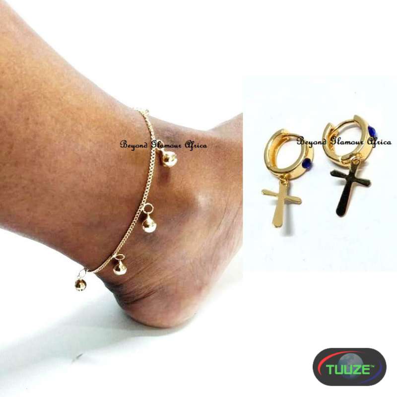 Womens-Boho-gold-tone-anklet-and-earrings-11663057549.jpg