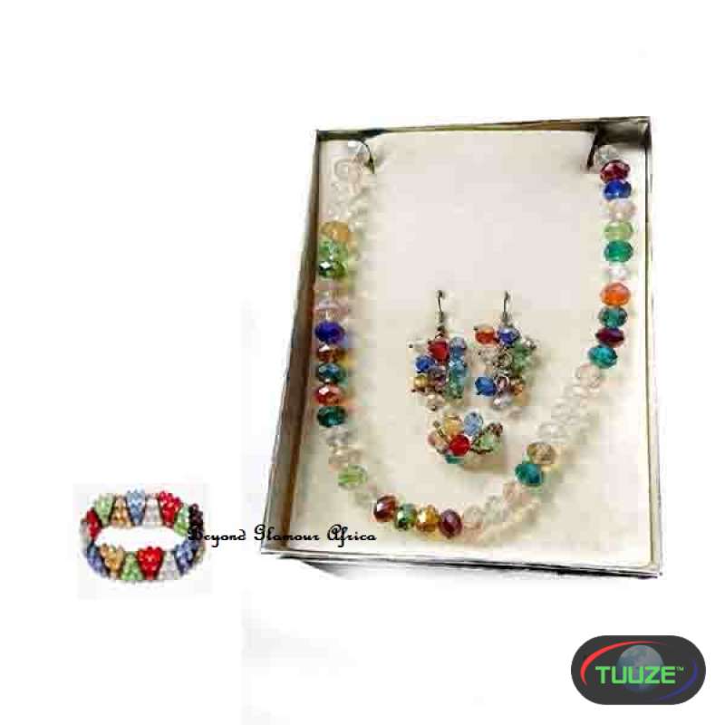 Womens Multicolor crystal Jewelry set