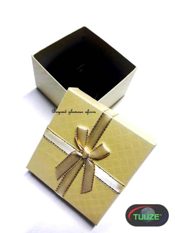 Yellow cardboard watch gift box